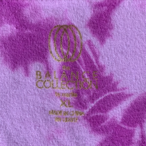 Balance Collection purple tie dye workout top.  Size XL - Picture 2 of 4